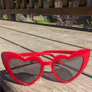 Heart-Shaped Red Sunglasses